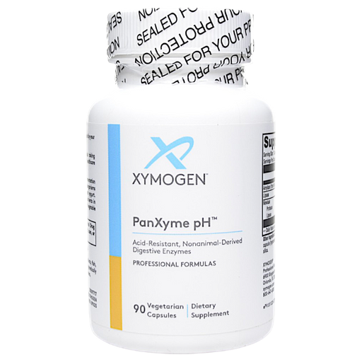 Bottle of Xymogen's PanXyme pH 90 capsules