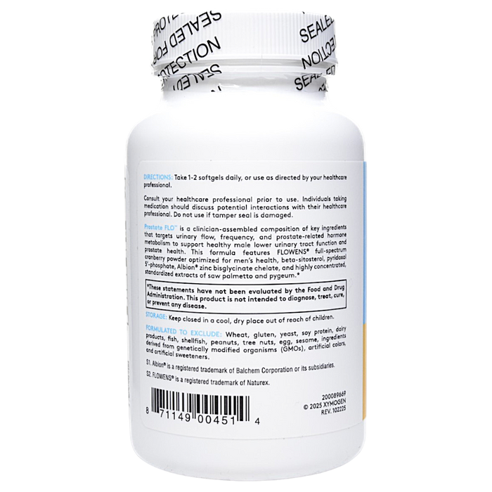 Xymogen's Prostate FLO 60 Softgels suggested use