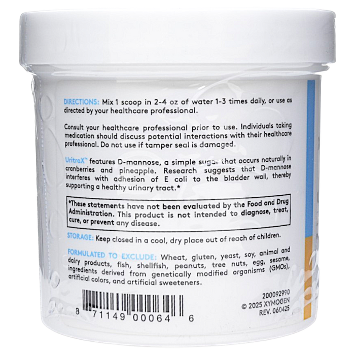 Xymogen's UritraX 50 Servings suggested use