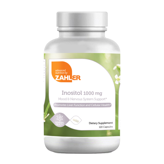 Advanced Nutrition by Zahler Inositol 1000 mg, 120 capsules, front of bottle