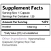 Advanced Nutrition by Zahler Inositol 1000 mg 120 capsules supplement facts label