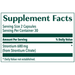 AlgaeCal Strontium Boost 60 capsules supplement facts label