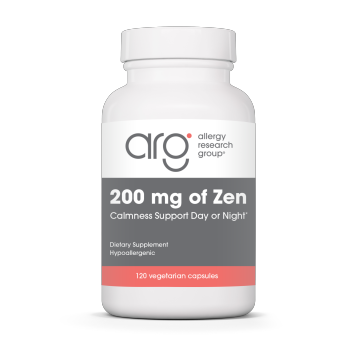Allergy Research Group 200 mg of Zen, 120 vegetable capsules, front of bottle
