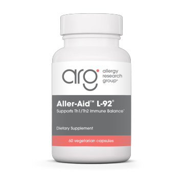 Allergy Research Group Aller-Aid L-92, 60 vegetable capsules, front of bottle