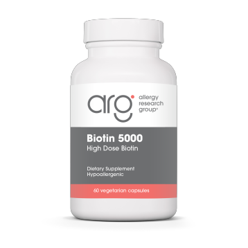 Allergy Research Group Biotin 5000 mcg, 60 capsules, front of bottle
