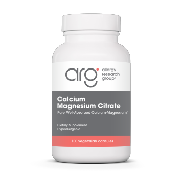 Allergy Research Group Calcium Magnesium Citrate, 100 capsules, front of bottle