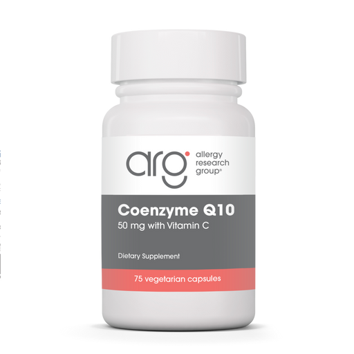 Allergy Research Group Coenzyme Q10 50 mg, 75 capsules, front of bottle