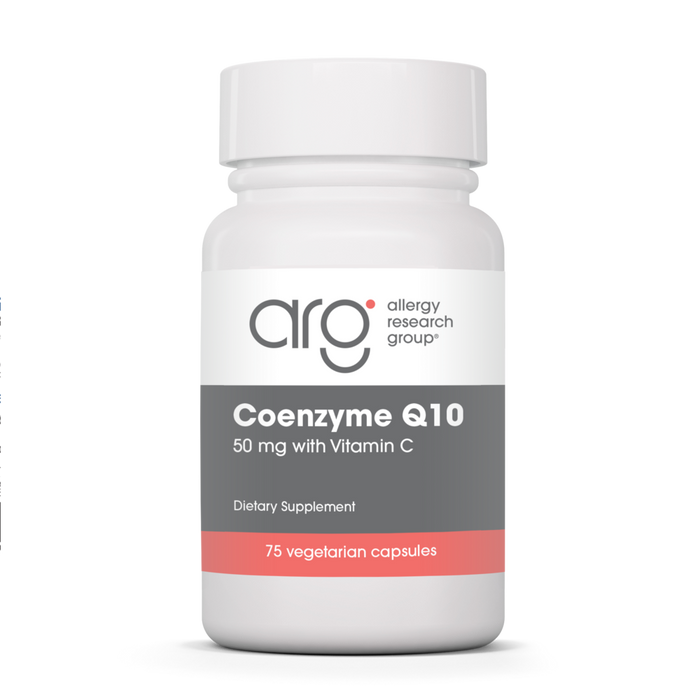 Allergy Research Group Coenzyme Q10 50 mg, 75 capsules, front of bottle