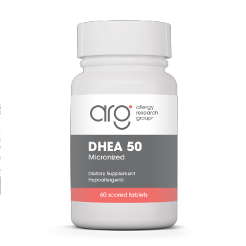 Allergy Research Group DHEA 50 mg, 60 tablets, front of bottle