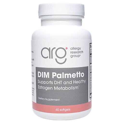 Allergy Research Group DIM Palmetto, 60 softgels, front of bottle