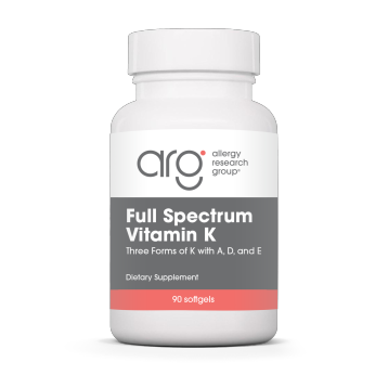 Allergy Research Group Full Spectrum K, 90 softgels, front of bottle