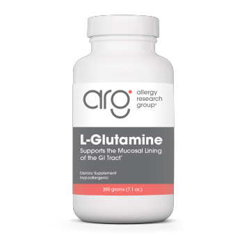 Allergy Research Group Glutamine Powder, 200 g, front of jar