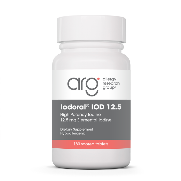 Allergy Research Group Iodoral 12.5 mg, 180 tablets, front of bottle