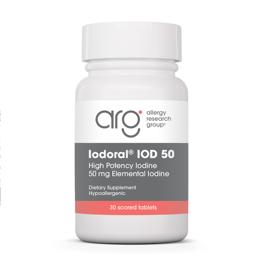Allergy Research Group Iodoral 50 mg, 30 tablets, front of bottle
