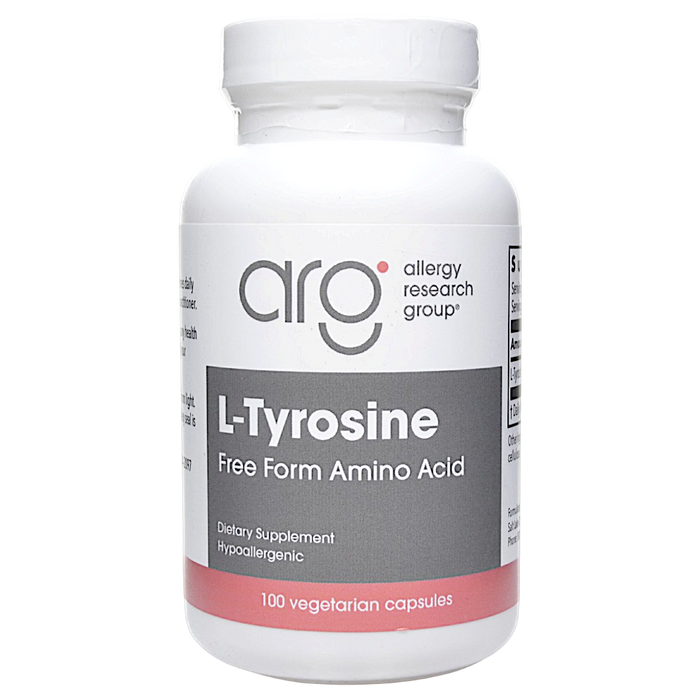 Allergy Research Group L-Tyrosine 500 mg, 100 capsules, front of bottle