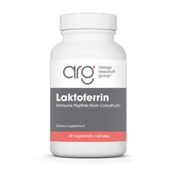 Allergy Research Group Laktoferrin 350 mg, 90 capsules, front of bottle