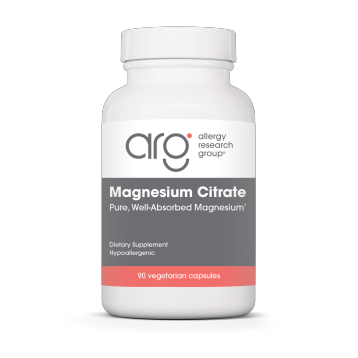 Allergy Research Group Magnesium Citrate 170 mg, 90 capsules, front of bottle