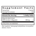 Allergy Research Group Magnolia Extract 120 capsules supplement facts label
