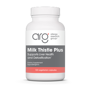 Allergy Research Group Milk Thistle Plus, 120 capsules, front of bottle