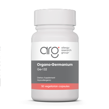 Allergy Research Group Organo-Germanium Ge-132, 50 vegetable capsules, front of bottle