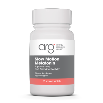 Allergy Research Group Slow Motion Melatonin 1.2 mg, 60 tablets, front of bottle