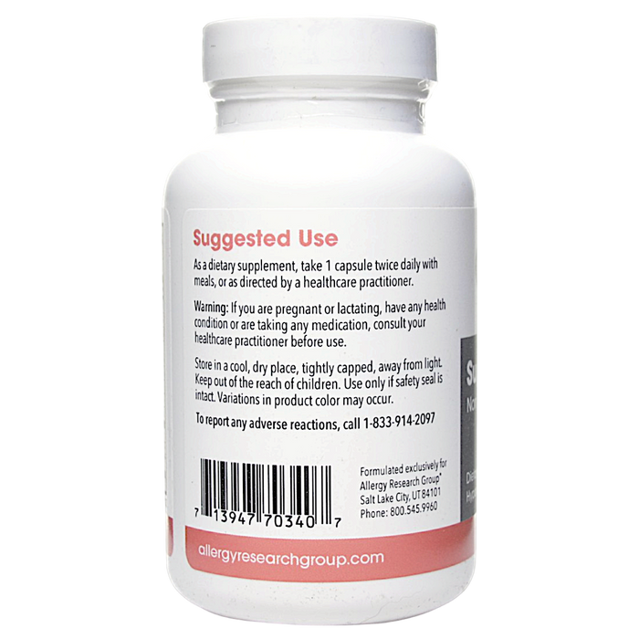 Allergy Research Group Super B Complex 120 capsules suggested use label