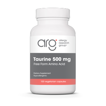 Allergy Research Group Taurine 500 mg, 100 capsules, front of bottle