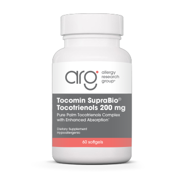 Allergy Research Group Tocomin SupraBio Tocotrienols 200 mg, 60 softgels, front of bottle