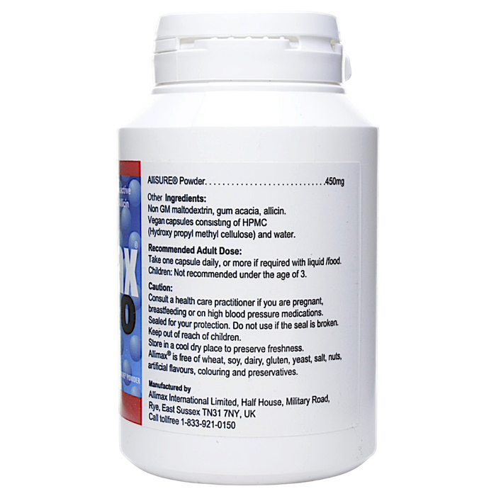 Allimax Allimax Pro 450 mg 100 capsules suggested use label
