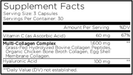 Amen Collagen 90 capsules supplement facts label