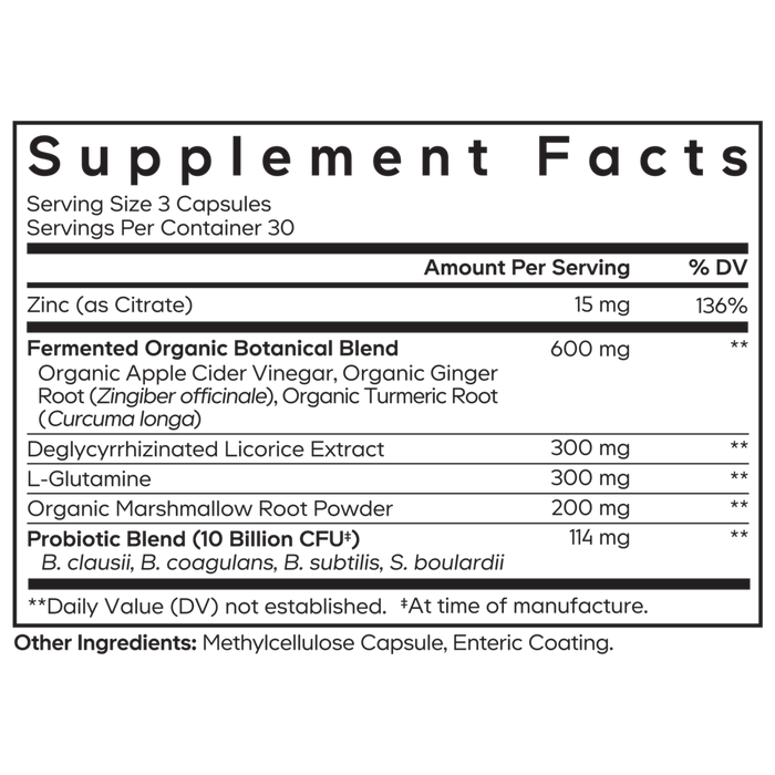 Amen Leaky Gut + Supplement Facts