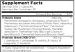 Amen SBO Probiotic 50 billion CFU Supplement Facts
