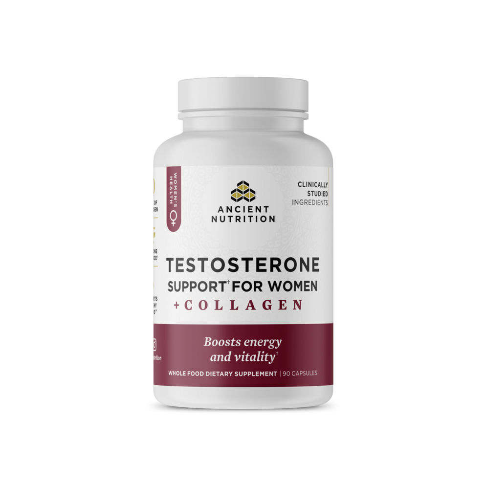 Testosterone Support for Women + Collagen | 90 capsules | Ancient ...
