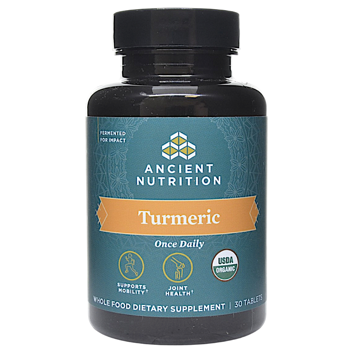 Ancient Nutrition Turmeric 800 mg, 30 tablets, front of bottle