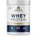 Ancient Nutrition Whey Protein Vanilla Bean, 21 oz, front of jar