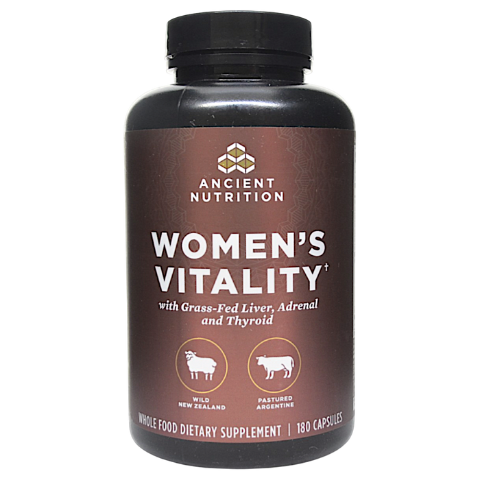 Ancient Nutrition Women's Vitality, 180 capsules, front of bottle
