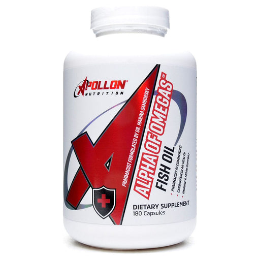 Apollon Nutrition Alpha of Omegas Fish Oil, 180 capsules, front of bottle