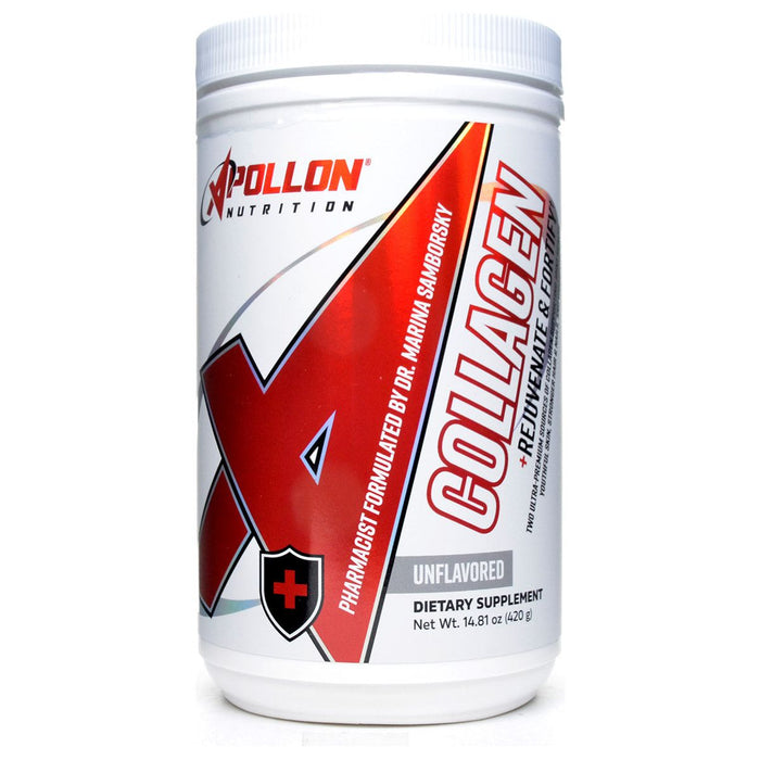 Apollon Nutrition Collagen Rejuvenate & Fortify, 14.81 oz, front of canister