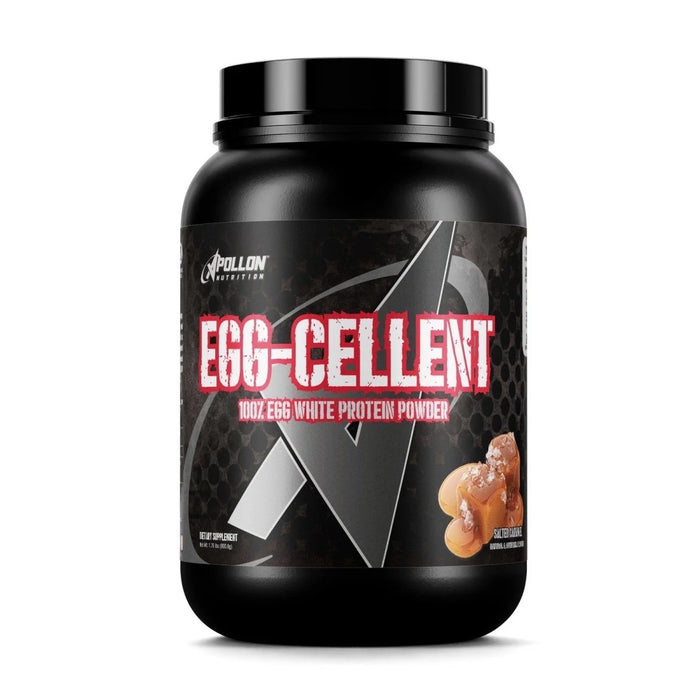 Apollon Nutrition Egg-Cellent Pure Egg Protein Salted Caramel, 26 servings, front of jar