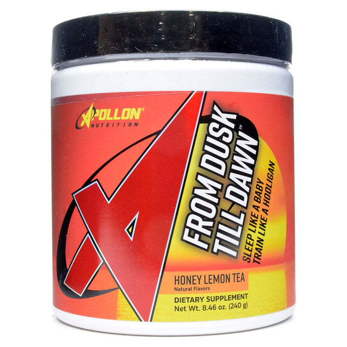 Apollon Nutrition From Dusk Till Dawn Honey Lemon Tea, 240 g, front of canister
