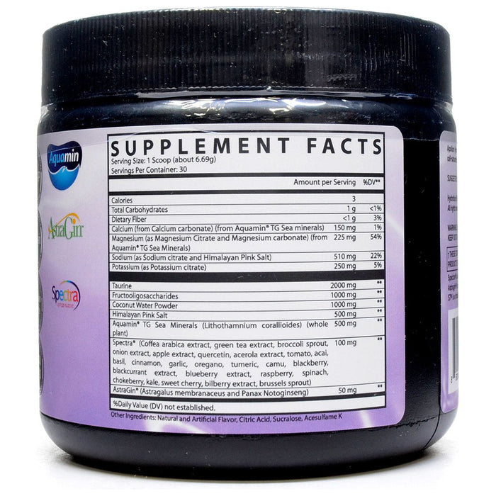 Apollon Nutrition Hydration & Recovery White Grape 200 g supplement facts label
