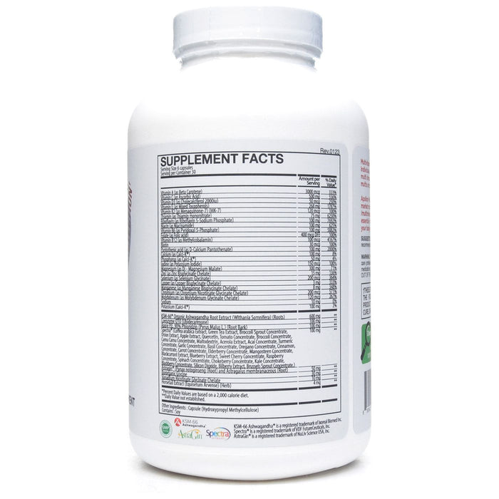 Apollon Nutrition Multi Daily Support 180 capsules supplement facts label