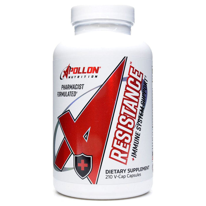 Apollon Nutrition Resistance Immune Support, 210 vegetable capsules, front of bottle