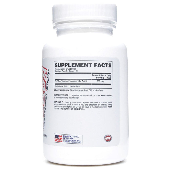 Apollon Nutrition TUDCA 60 capsules supplement facts label