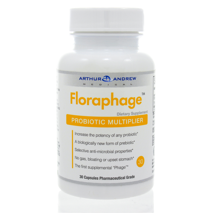Arthur Andrew Medical Floraphage, 30 capsules, front of bottle