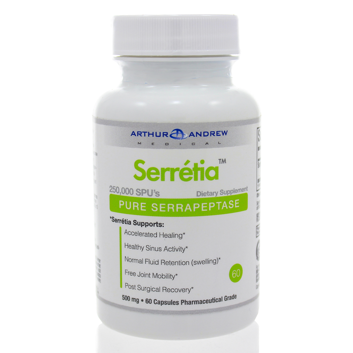 Arthur Andrew Medical Serretia, 60 capsules, front of bottle