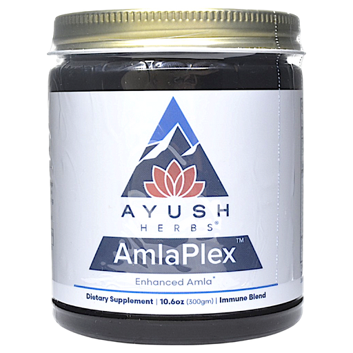 Ayush Herbs Amla Plex, 10.6 oz, front of jar