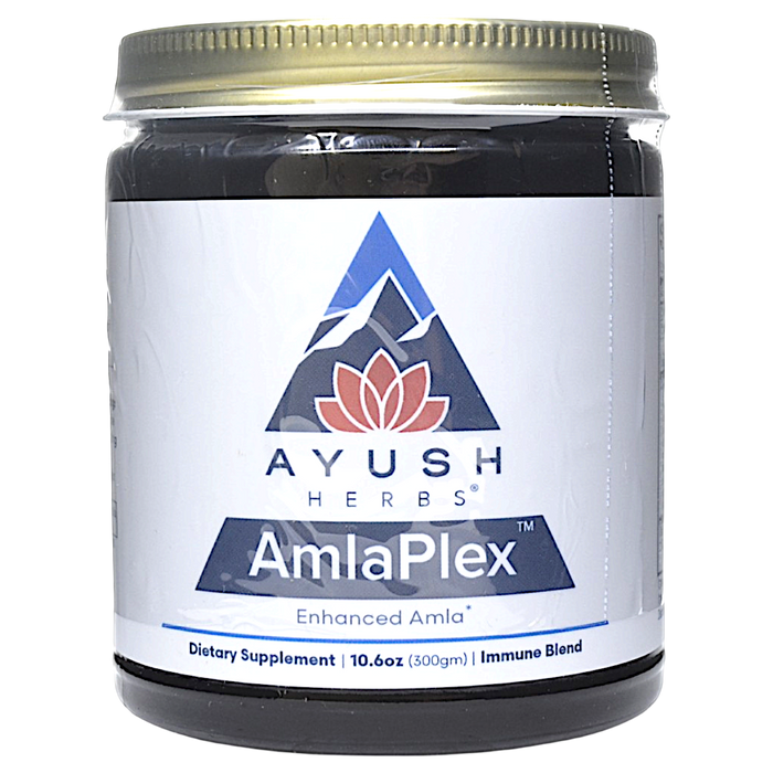 Ayush Herbs Amla Plex, 10.6 oz, front of jar