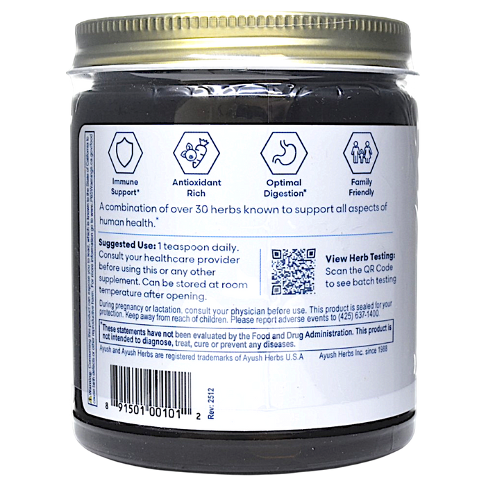 Ayush Herbs Amla Plex 10.6 oz suggested use label