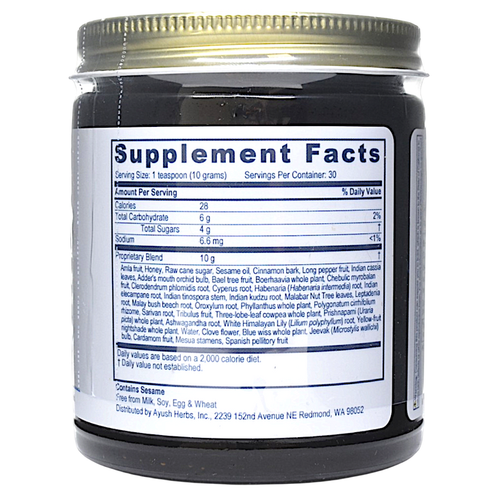 Ayush Herbs Amla Plex 10.6 oz supplement facts label